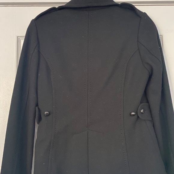 H&M Black Pea Coat Size 6 - Picture 4 of 5